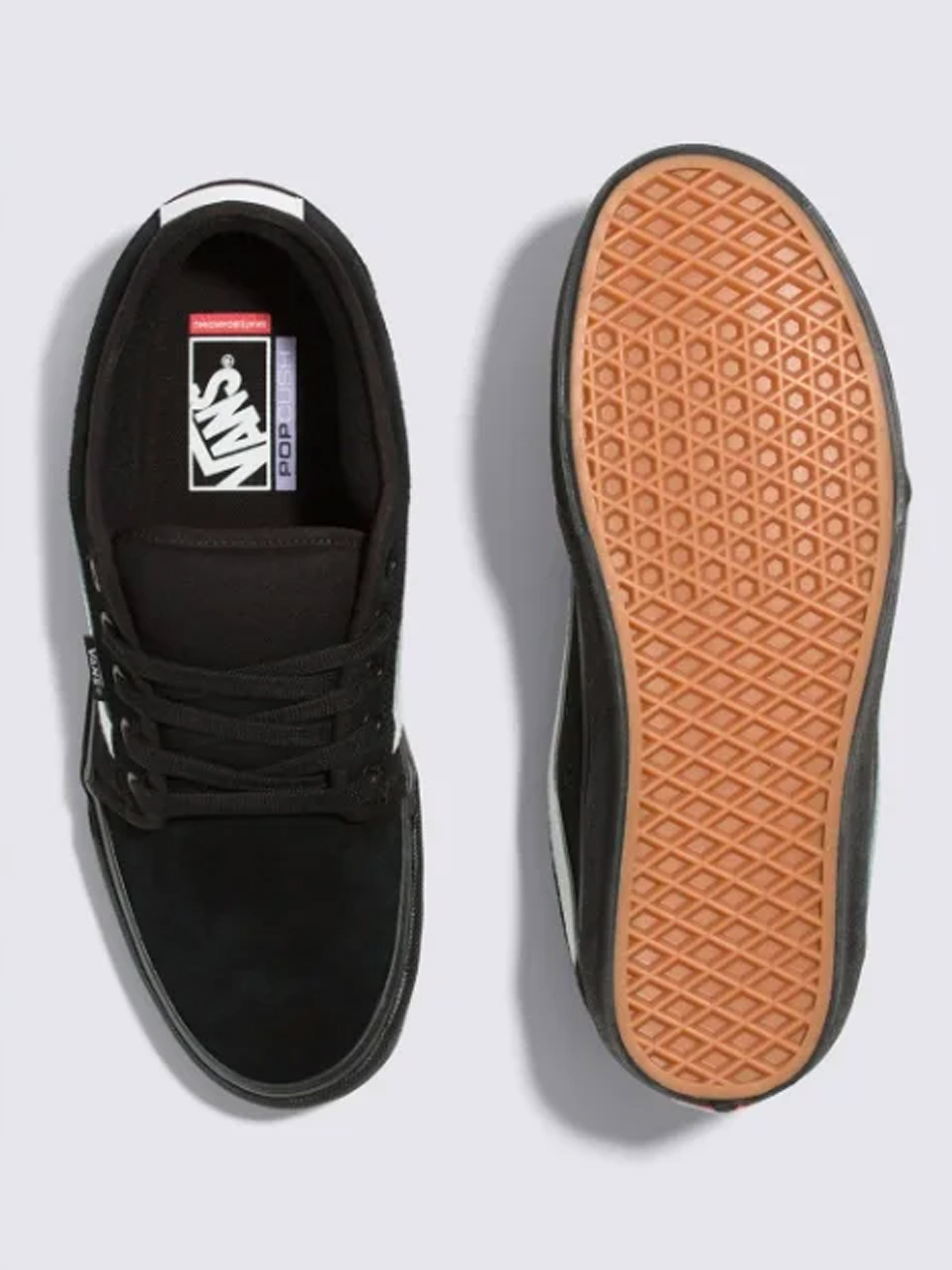 TÊNIS VANS SKATE CHUKKA LOW BLACK BLACK WHITE | TEAHUPOO