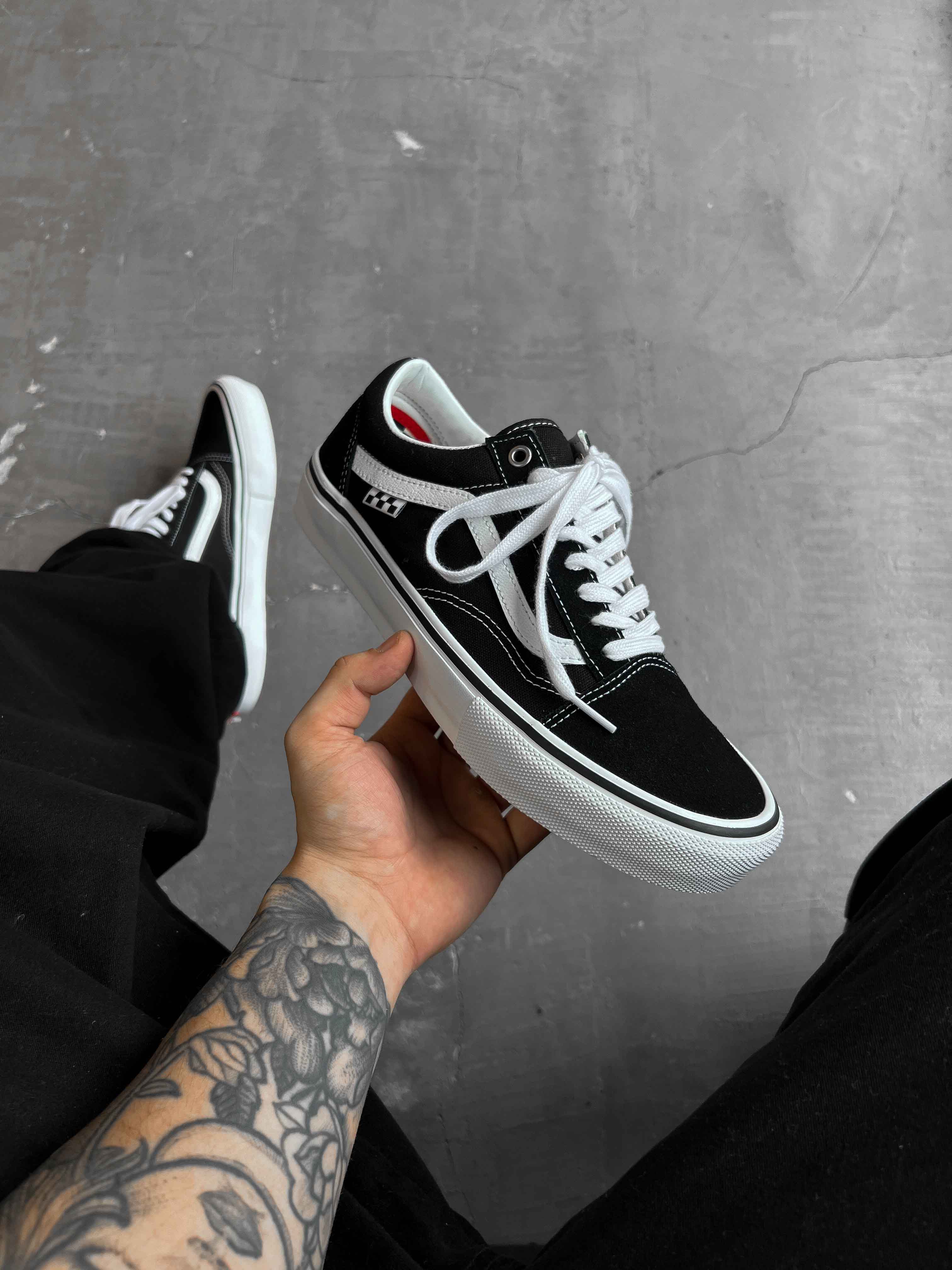 TÊNIS VANS SKATE OLD SKOOL BLACK WHITE TEAHUPOO