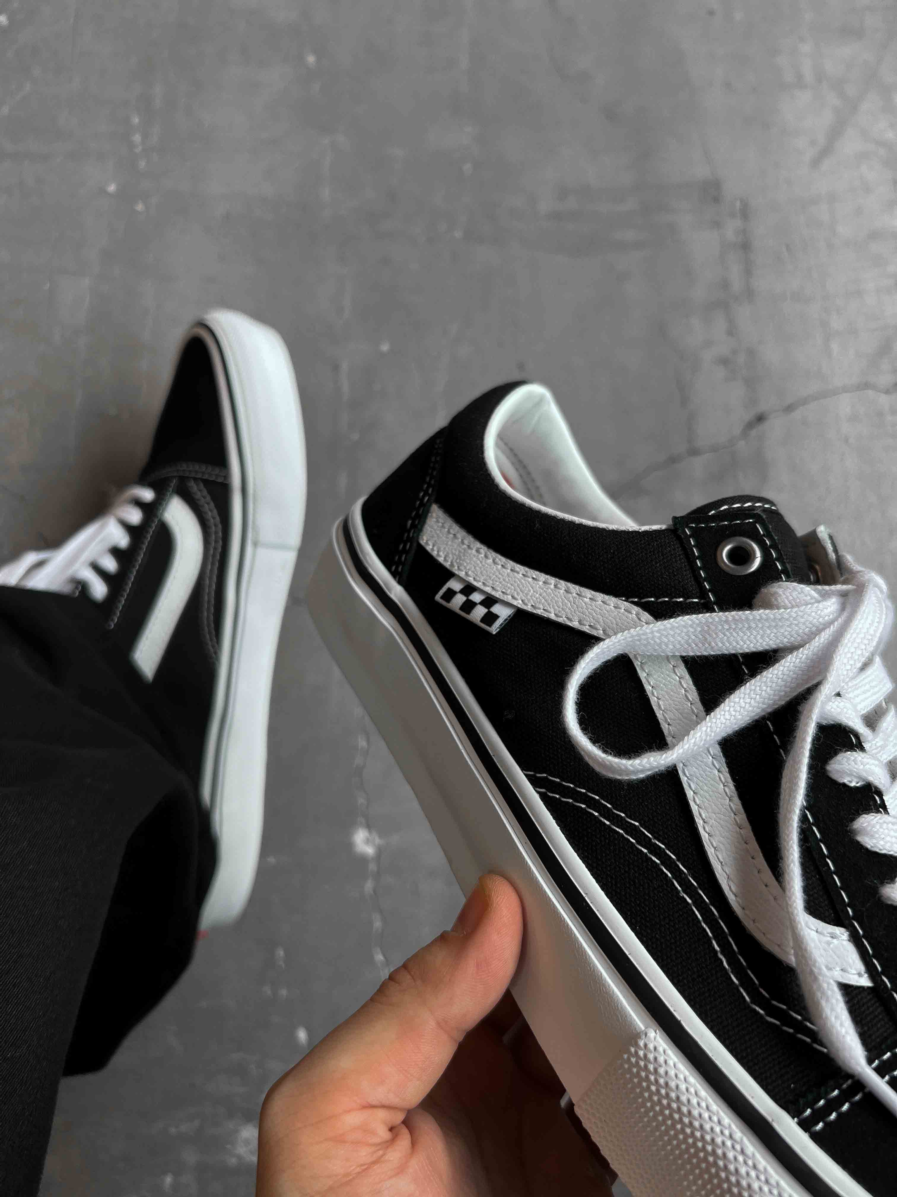 TÊNIS VANS SKATE OLD SKOOL BLACK WHITE TEAHUPOO